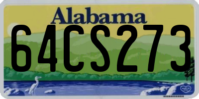 AL license plate 64CS273