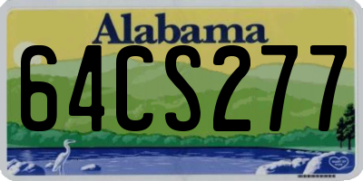 AL license plate 64CS277