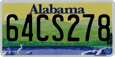 AL license plate 64CS278