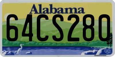 AL license plate 64CS280