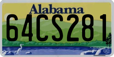 AL license plate 64CS281