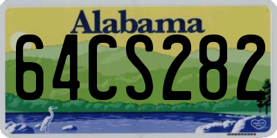 AL license plate 64CS282