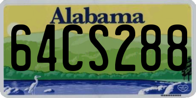 AL license plate 64CS288