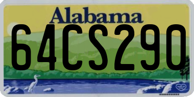 AL license plate 64CS290