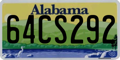 AL license plate 64CS292