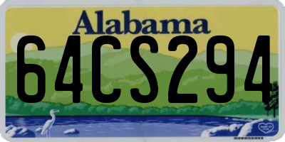 AL license plate 64CS294