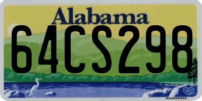 AL license plate 64CS298