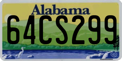 AL license plate 64CS299