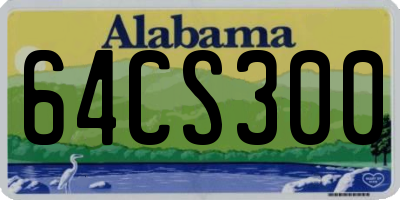 AL license plate 64CS300