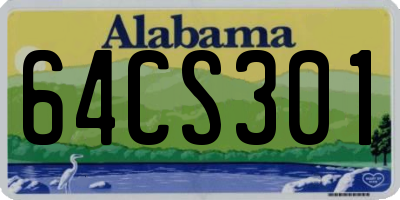 AL license plate 64CS301