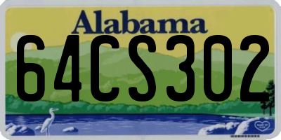 AL license plate 64CS302