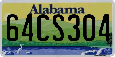 AL license plate 64CS304