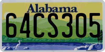 AL license plate 64CS305