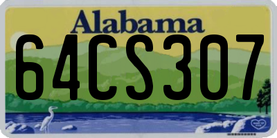 AL license plate 64CS307