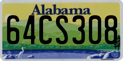 AL license plate 64CS308