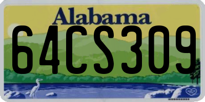 AL license plate 64CS309