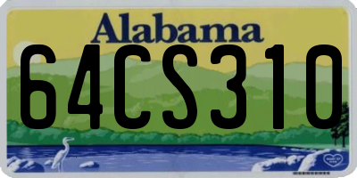 AL license plate 64CS310