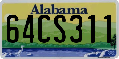 AL license plate 64CS311