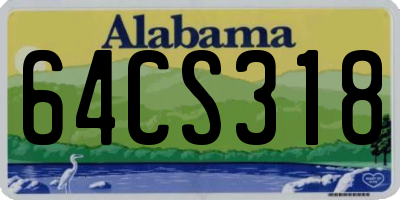 AL license plate 64CS318