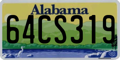 AL license plate 64CS319