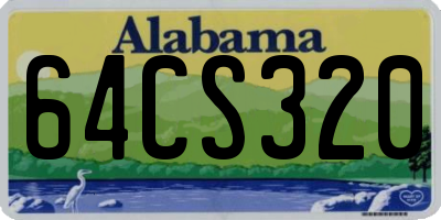 AL license plate 64CS320
