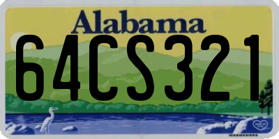 AL license plate 64CS321