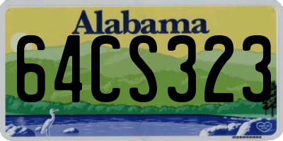 AL license plate 64CS323