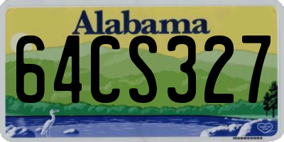 AL license plate 64CS327