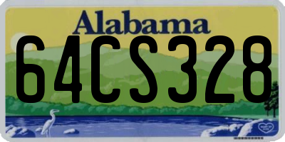 AL license plate 64CS328