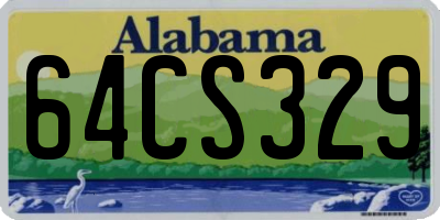 AL license plate 64CS329