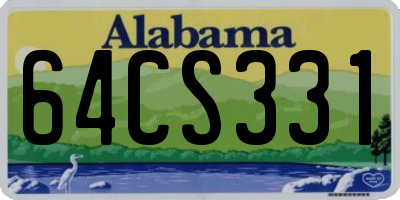 AL license plate 64CS331