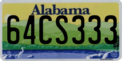 AL license plate 64CS333