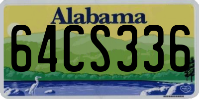 AL license plate 64CS336