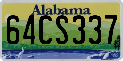 AL license plate 64CS337