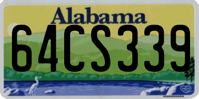AL license plate 64CS339