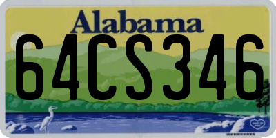 AL license plate 64CS346