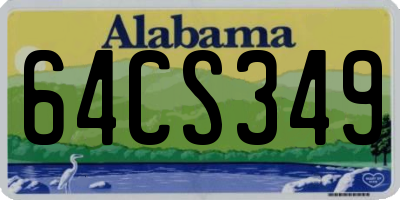 AL license plate 64CS349