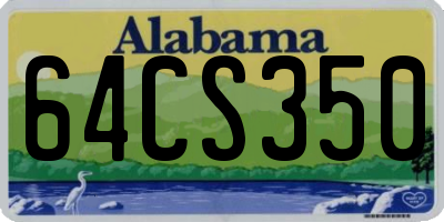 AL license plate 64CS350