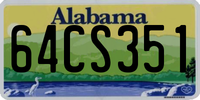 AL license plate 64CS351