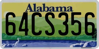 AL license plate 64CS356