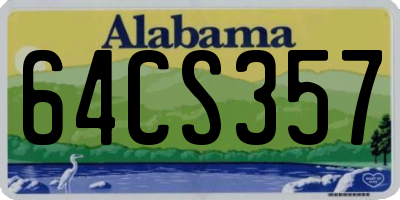 AL license plate 64CS357