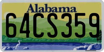 AL license plate 64CS359