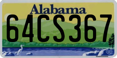 AL license plate 64CS367