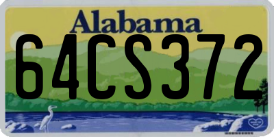 AL license plate 64CS372