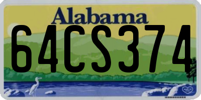 AL license plate 64CS374