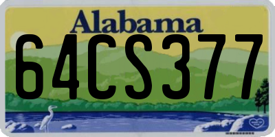 AL license plate 64CS377