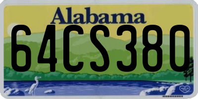 AL license plate 64CS380