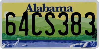 AL license plate 64CS383