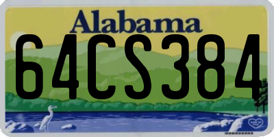 AL license plate 64CS384