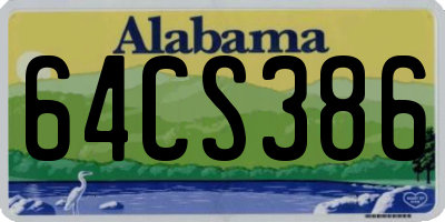 AL license plate 64CS386